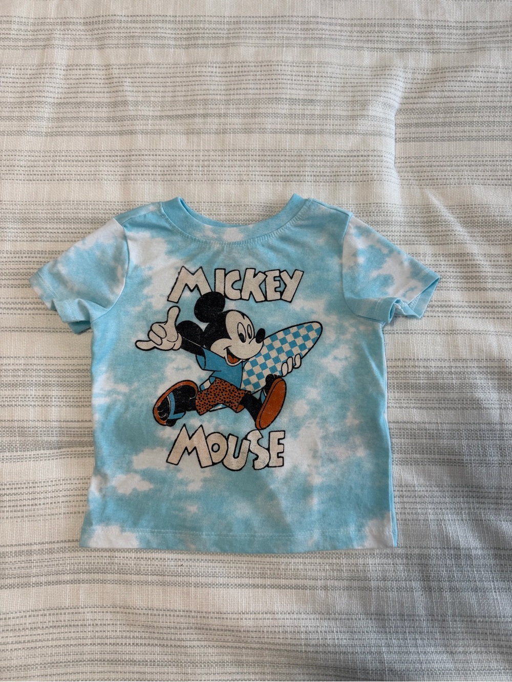 Disney Light Blue Tie-Dye Mickey Mouse Short Sleeve Tee